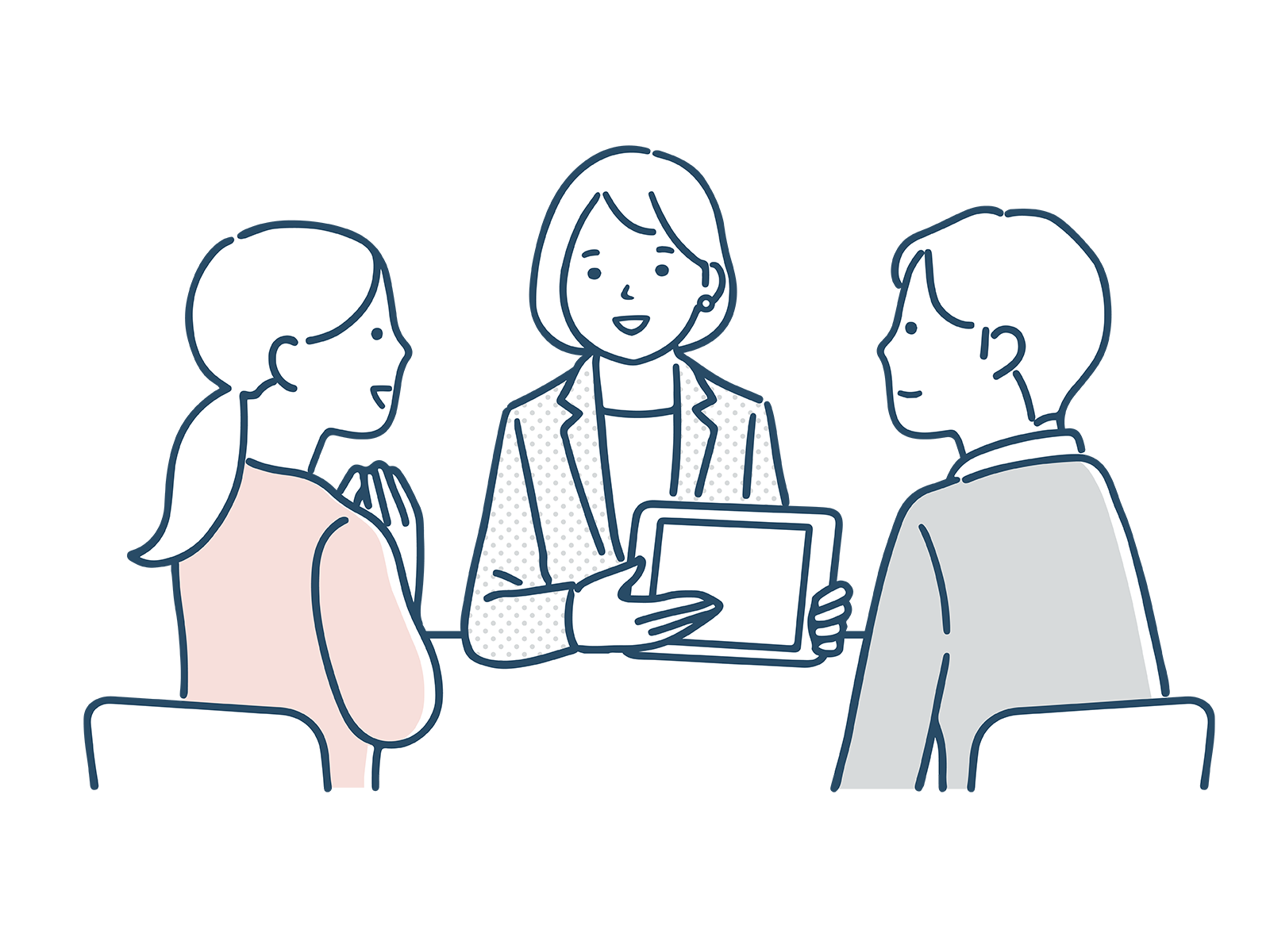 不動産売却方法を説明する女性画像